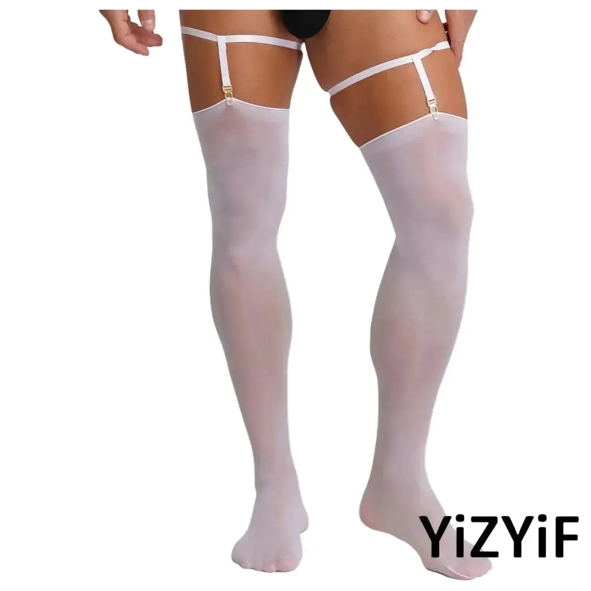 Glossy Sheer Performance Thigh Highs - WOWihte