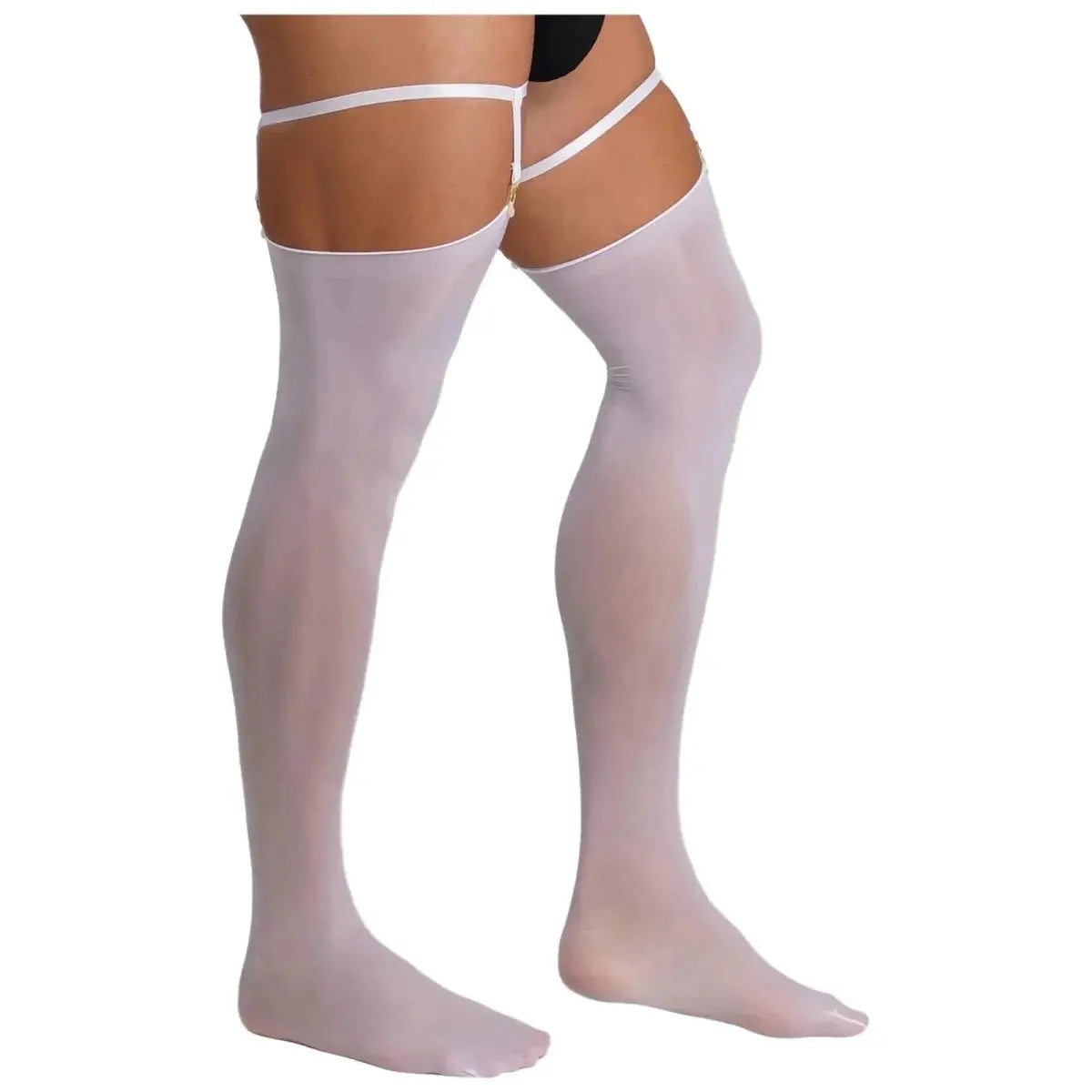 Glossy Sheer Performance Thigh Highs - WOWihte