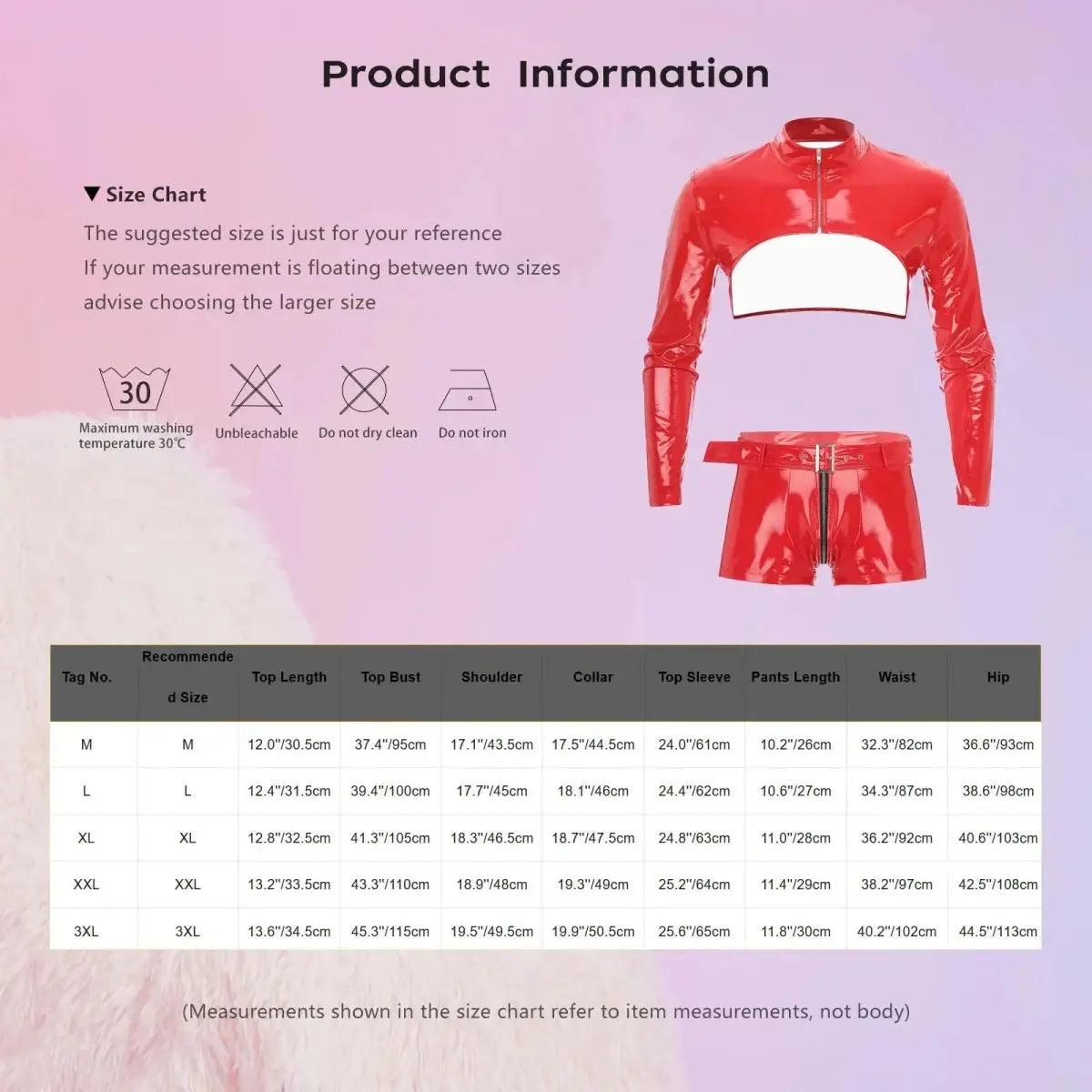 Glossy Wetlook Crop Outfit - WOWihte