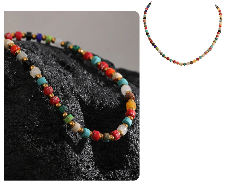 Gold - Plated Healing Gemstone Necklace - WOWihte