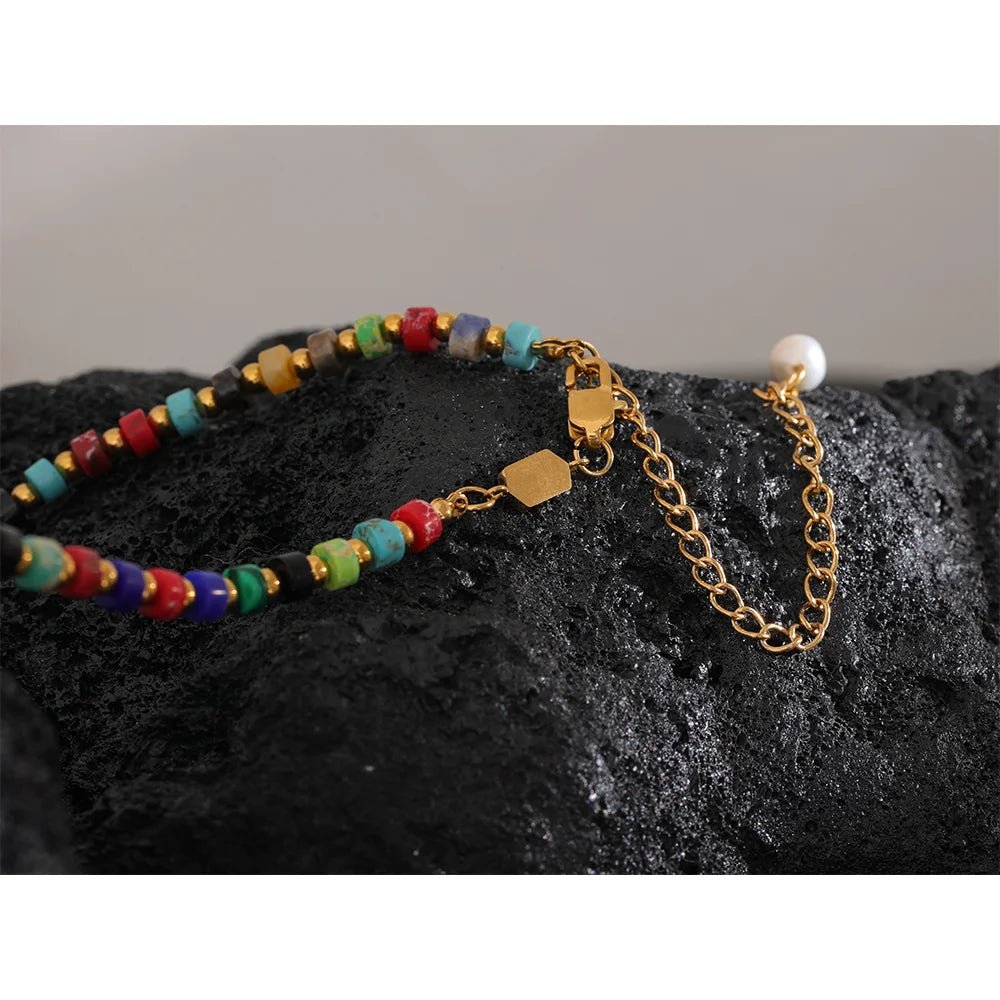 Gold - Plated Healing Gemstone Necklace - WOWihte