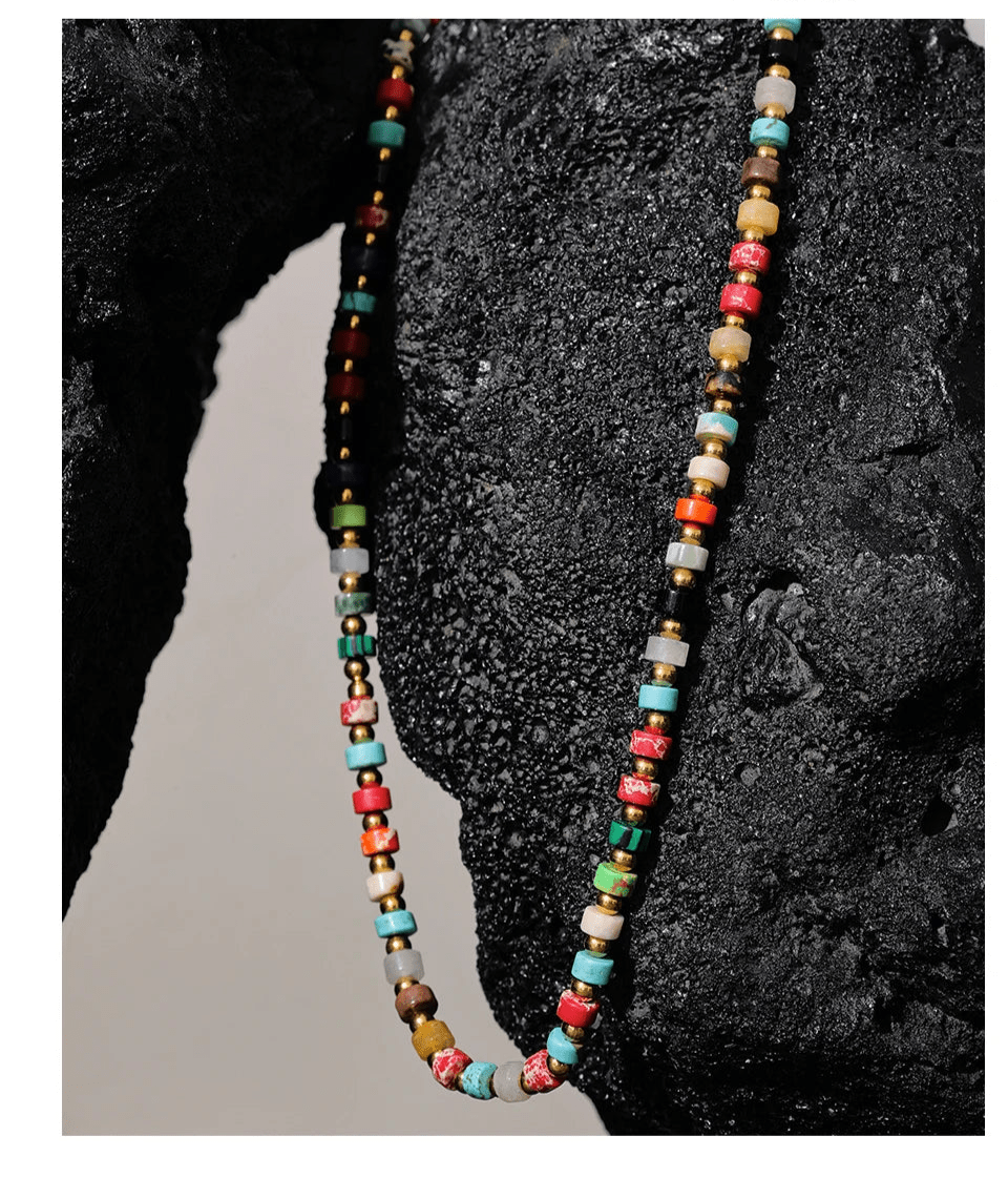 Gold - Plated Healing Gemstone Necklace - WOWihte