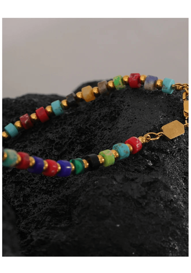 Gold - Plated Healing Gemstone Necklace - WOWihte