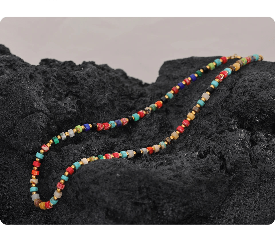 Gold - Plated Healing Gemstone Necklace - WOWihte