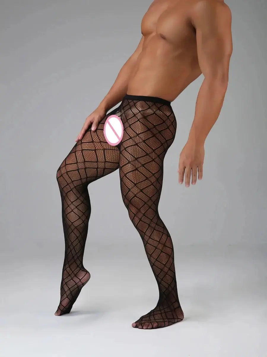 Gothic Black Mesh Fishnet Stockings - WOWihte