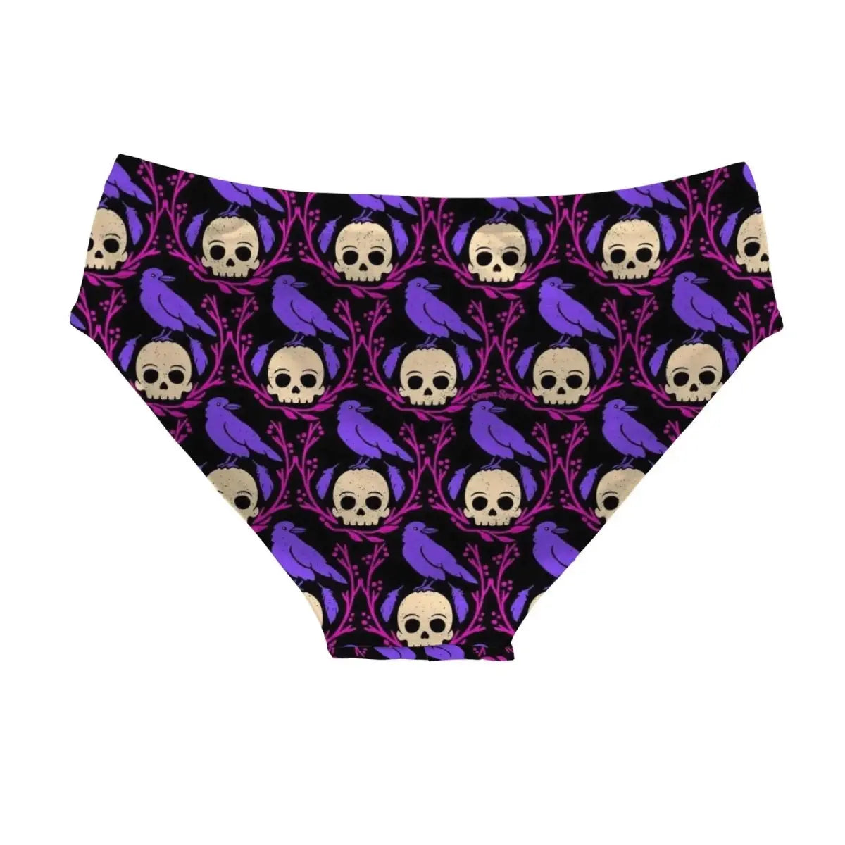 Gothic Raven Skull Swim Briefs - WOWihte