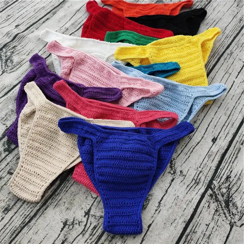 Handmade Crochet Beach Thong - WOWihte