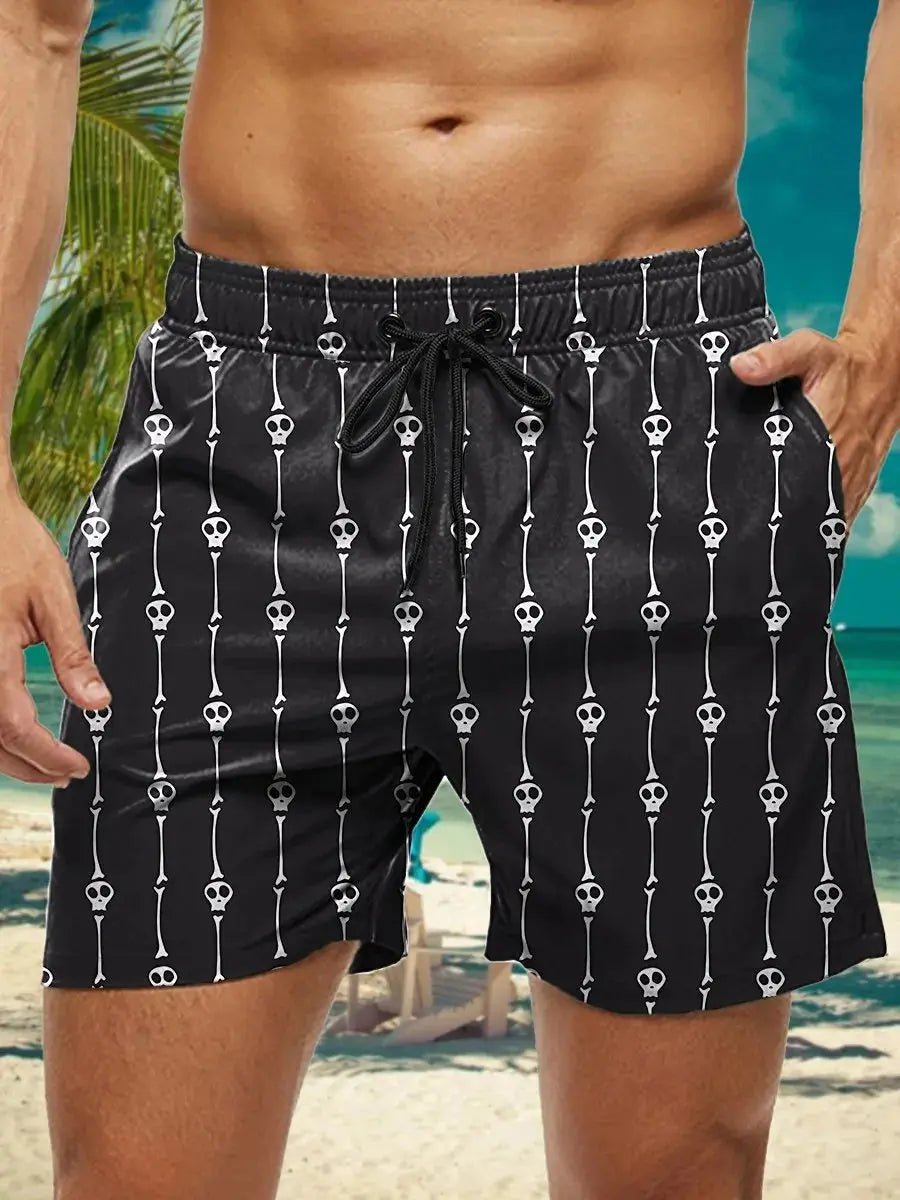 Hawaiian 3D Floral Swim Trunks - WOWihte