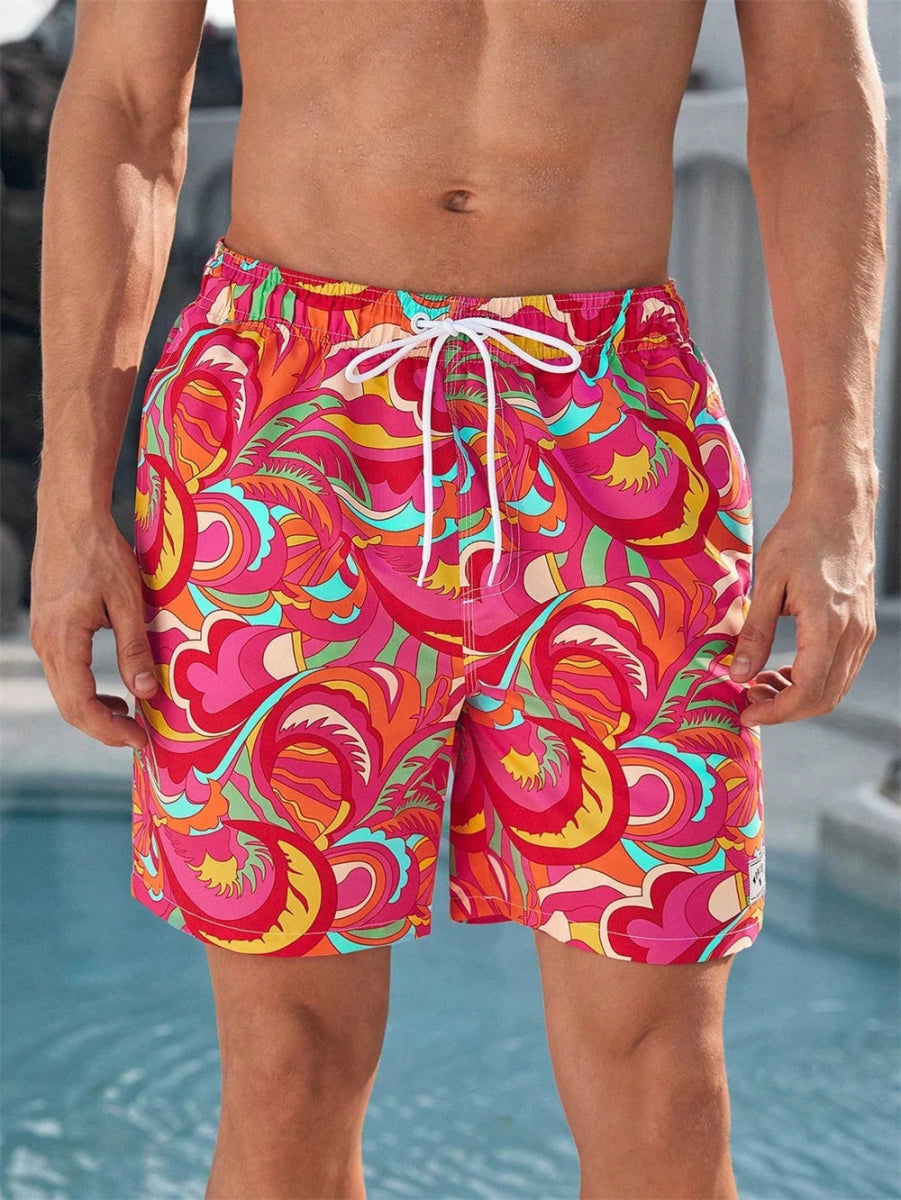 Hawaiian 3D Quick - Dry Shorts - WOWihte