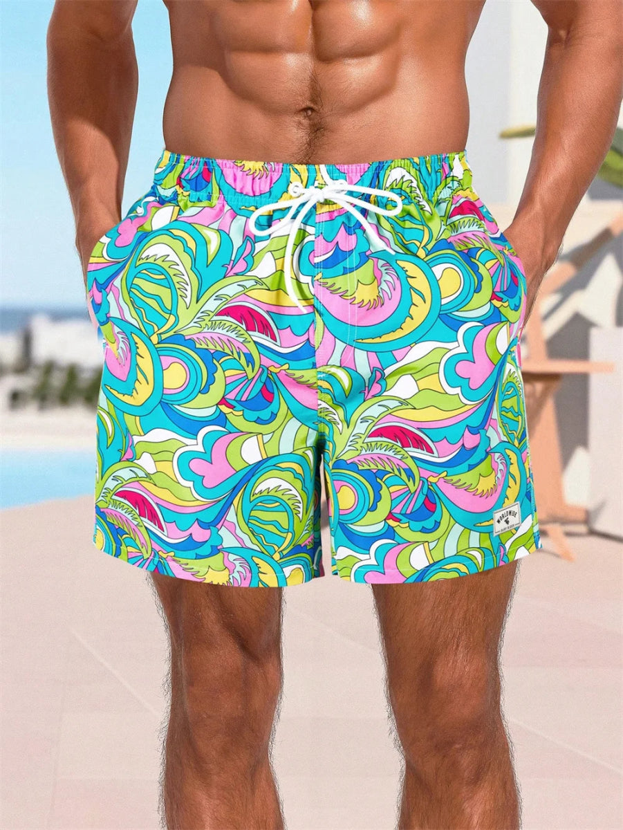 Hawaiian 3D Quick - Dry Shorts - WOWihte