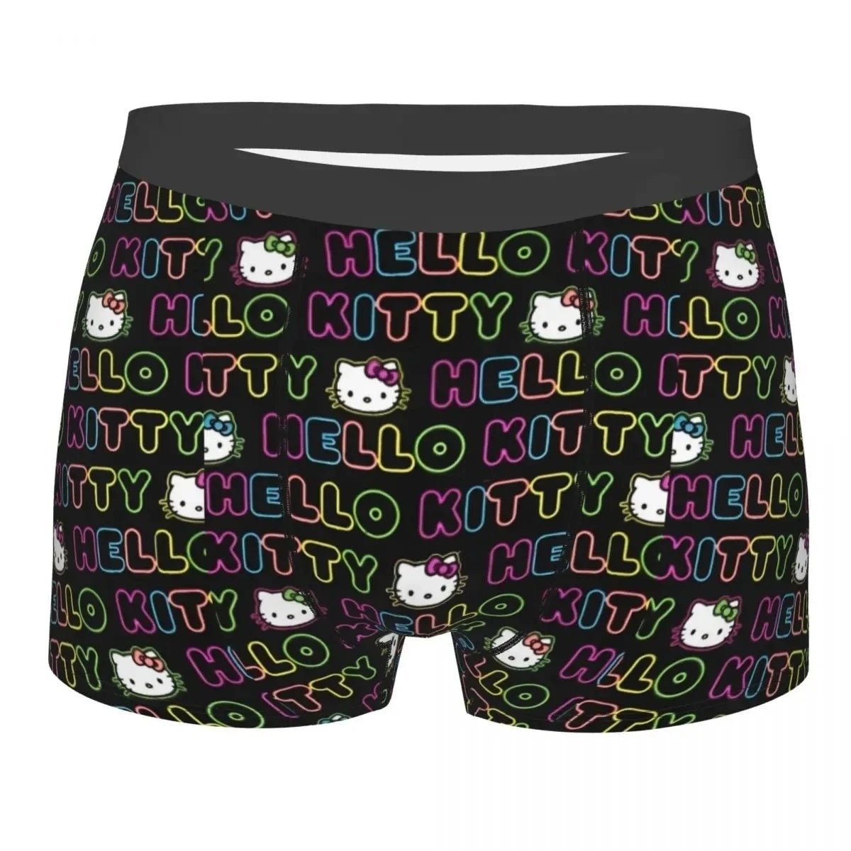 Hello Kitty Pattern Cartoon Boxer Shorts Panties Printed Underwear Quilt Underpants Men Sanrio Comfortable Boxers Briefs - WOWihte