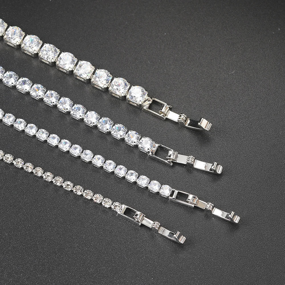 Hip Hop Crystal Tennis Bracelet - WOWihte