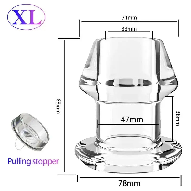 Hollow Anal Expander With Stopper - WOWihte