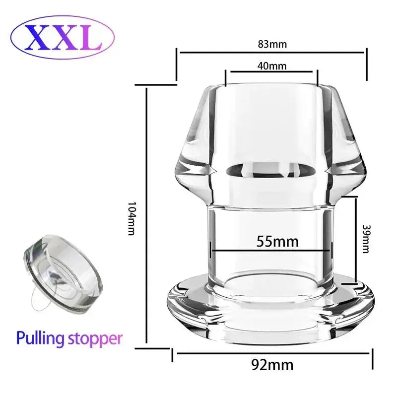 Hollow Anal Expander With Stopper - WOWihte