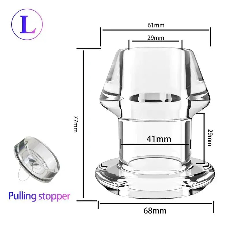 Hollow Anal Expander With Stopper - WOWihte