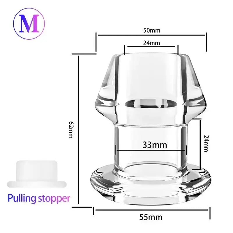 Hollow Anal Expander With Stopper - WOWihte