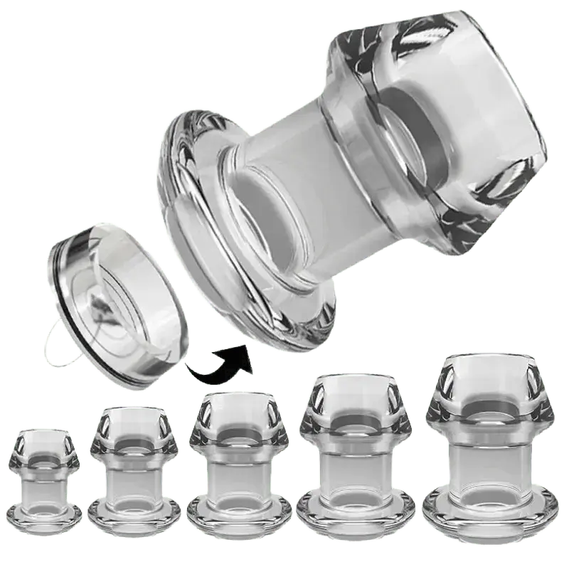 Hollow Anal Expander With Stopper - WOWihte