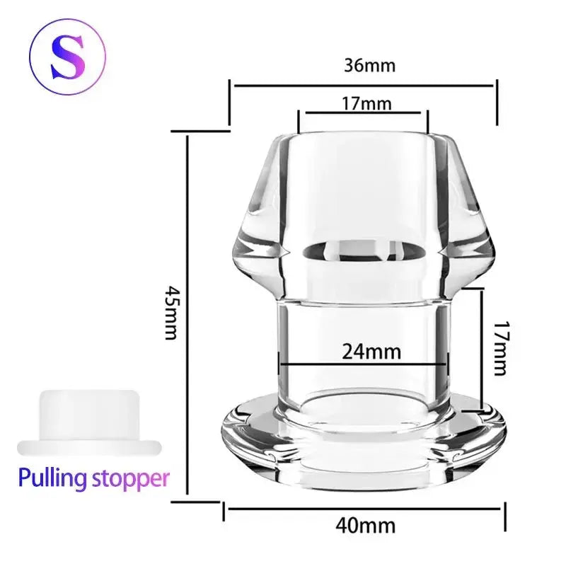 Hollow Anal Expander With Stopper - WOWihte