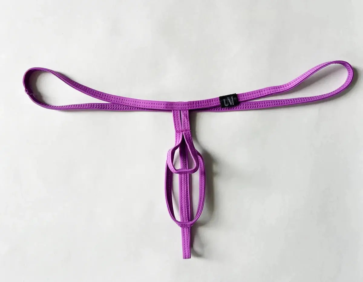 Hollow-Out Design Bullet-Separated Thong - WOWihte