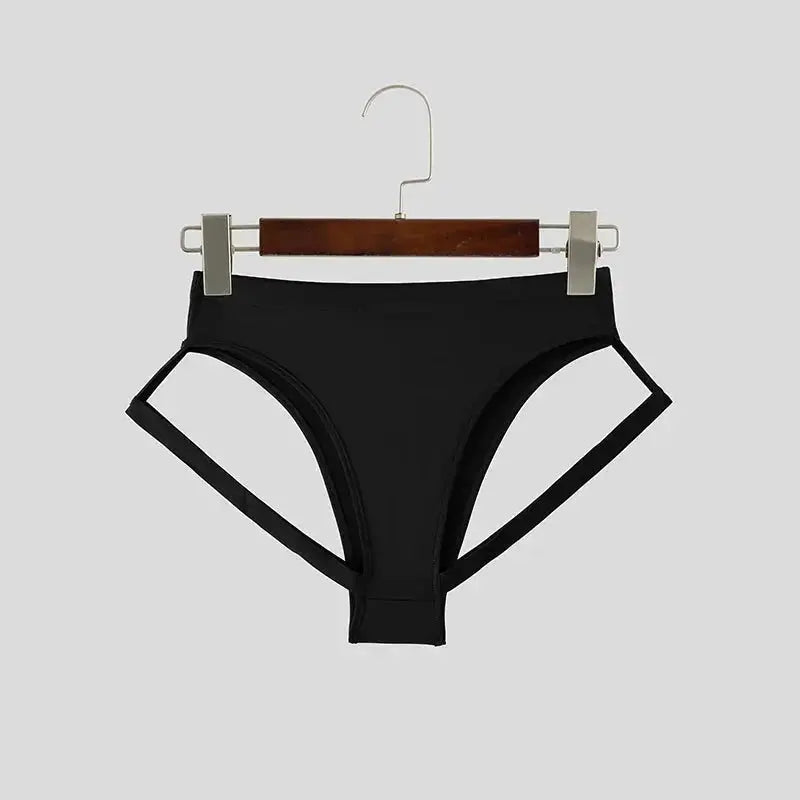 Hollow Out Elastic Waist Shorts - WOWihte