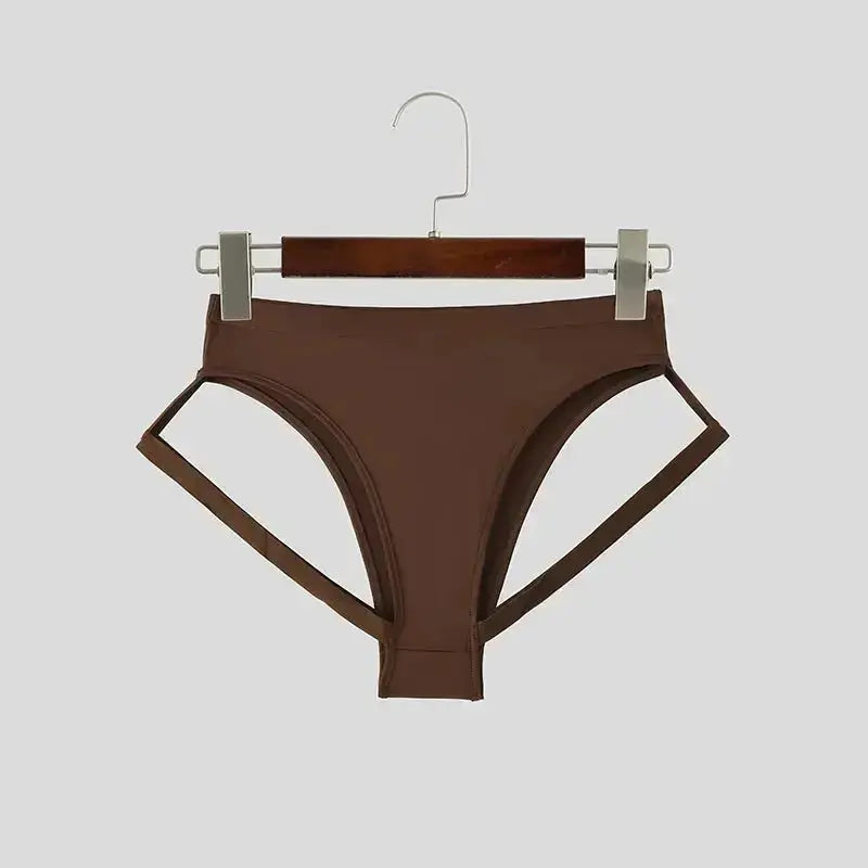 Hollow Out Elastic Waist Shorts - WOWihte