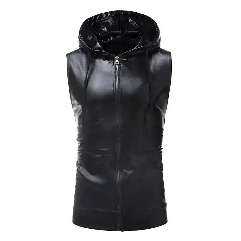 Hooded Zipper Vest Sportswear - WOWihte