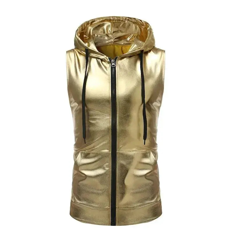 Hooded Zipper Vest Sportswear - WOWihte