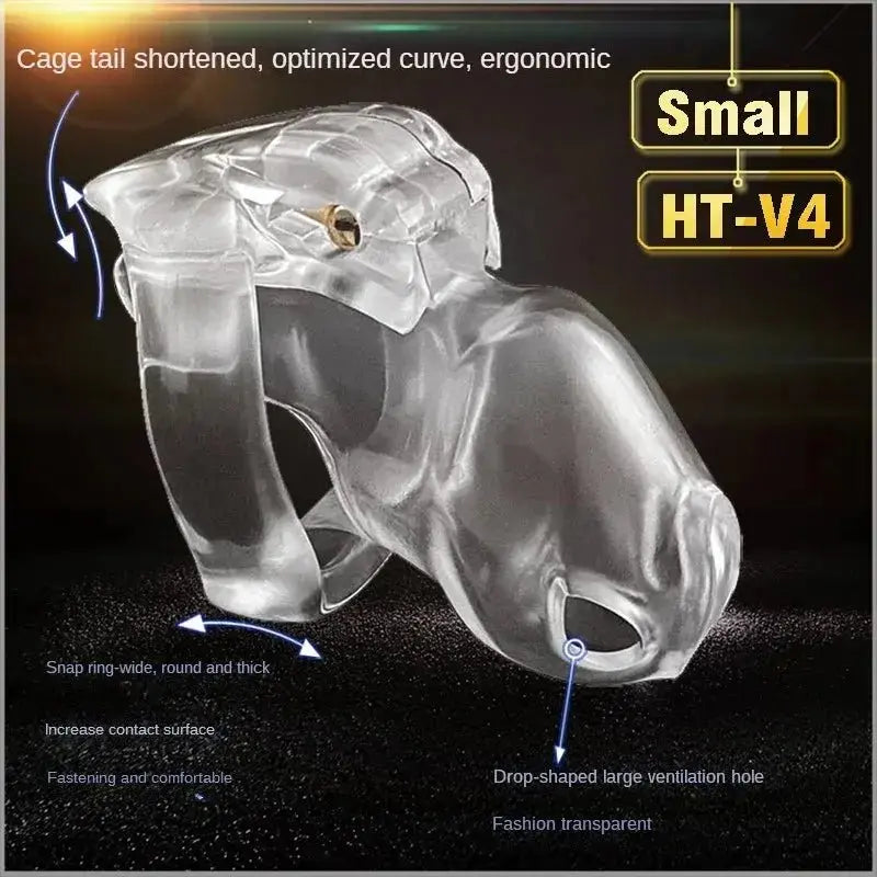 HT - V4 Resin Chastity Device Set - WOWihte