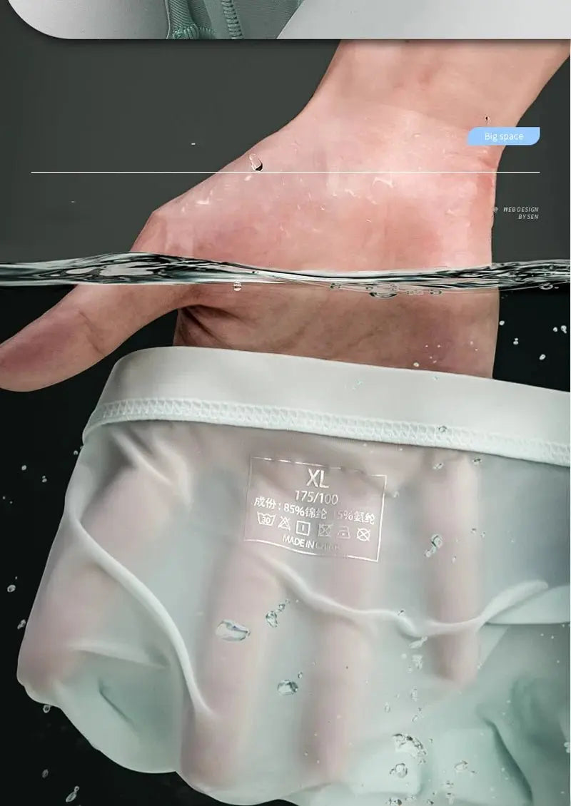 Ice Silk Breathable U - Pouch Briefs - WOWihte