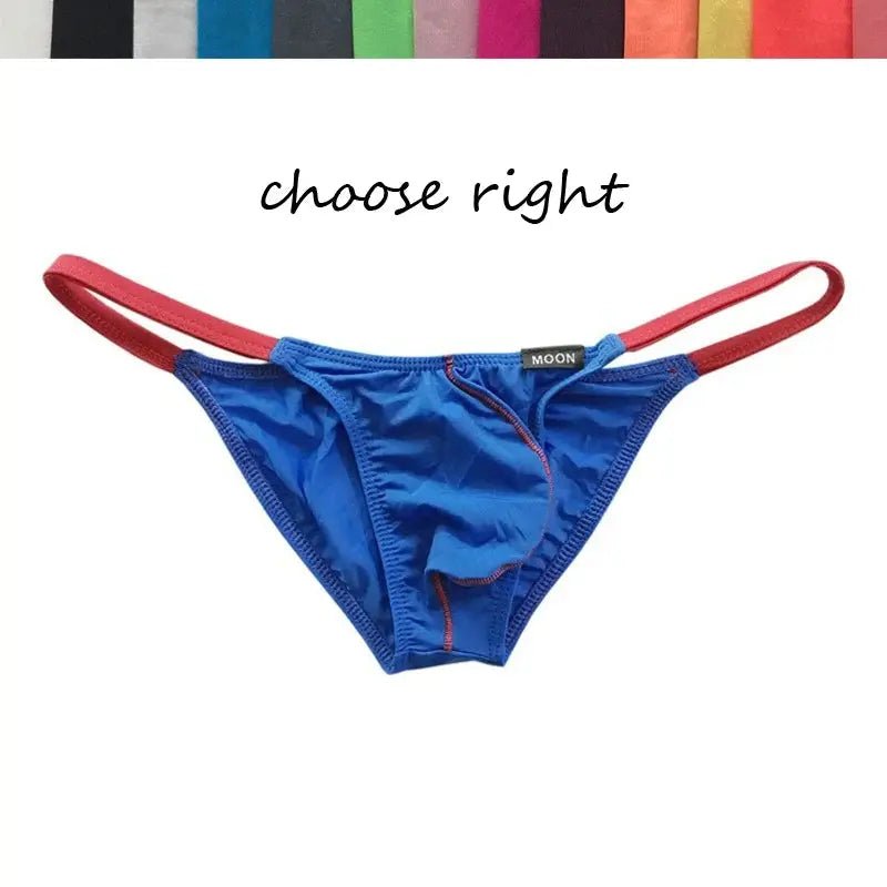 Ice Silk Contrast Briefs - WOWihte