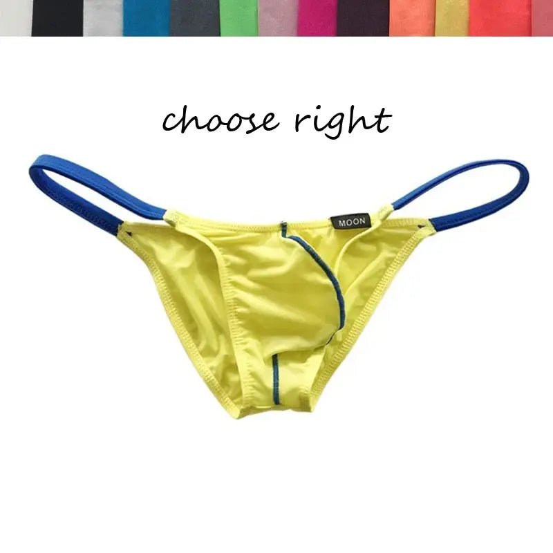 Ice Silk Contrast Briefs - WOWihte