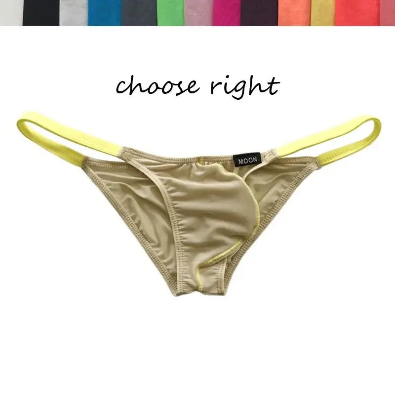 Ice Silk Contrast Briefs - WOWihte