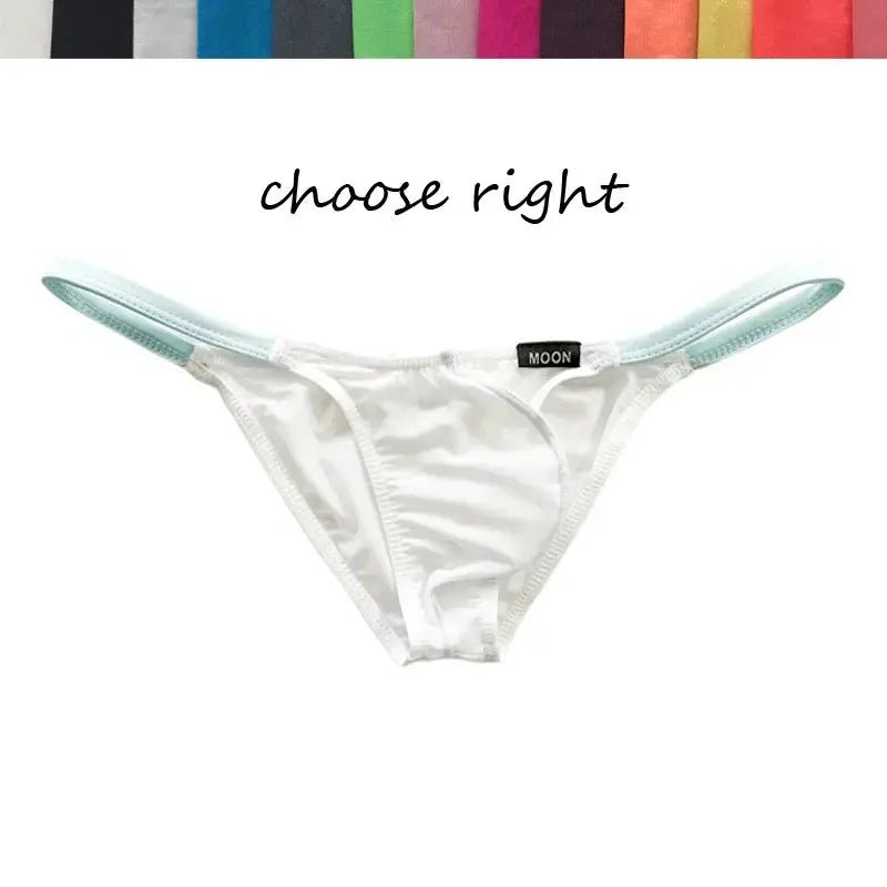 Ice Silk Contrast Briefs - WOWihte