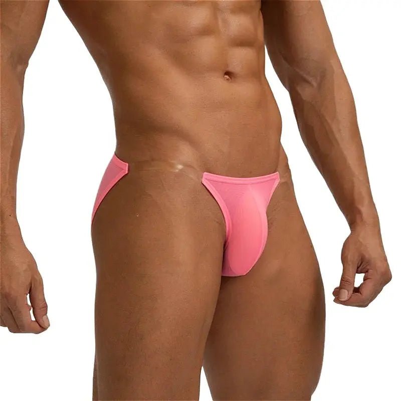 Ice Silk Convex Pouch Briefs - WOWihte