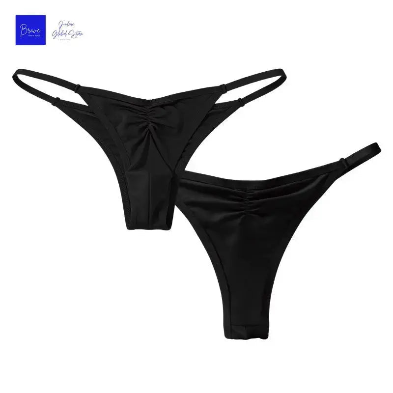 Ice Silk Low-Rise Thongs - WOWihte