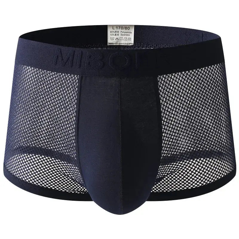 Ice Silk Mesh Boxer Briefs - WOWihte