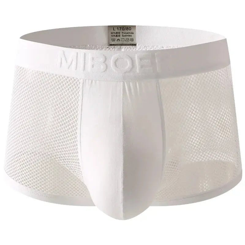 Ice Silk Mesh Boxer Briefs - WOWihte