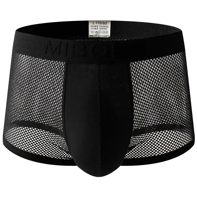 Ice Silk Mesh Boxer Briefs - WOWihte