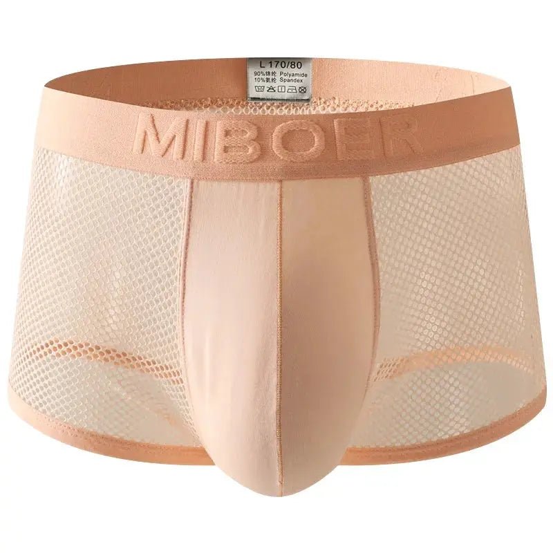 Ice Silk Mesh Boxer Briefs - WOWihte