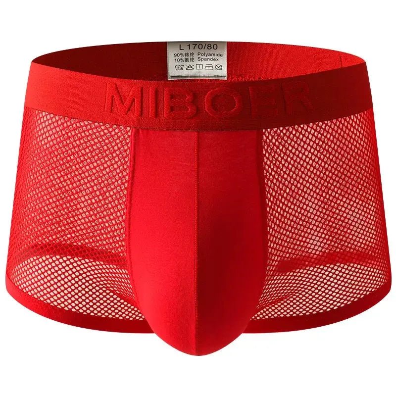Ice Silk Mesh Boxer Briefs - WOWihte