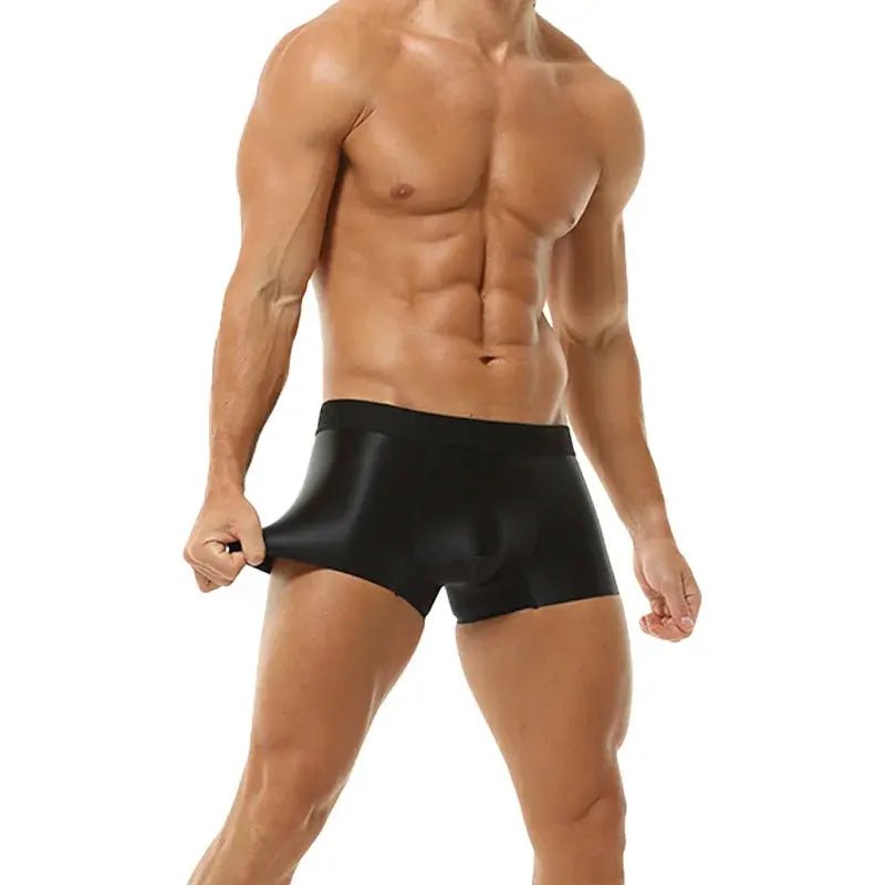 Ice Silk Seamless Boxer Briefs - WOWihte