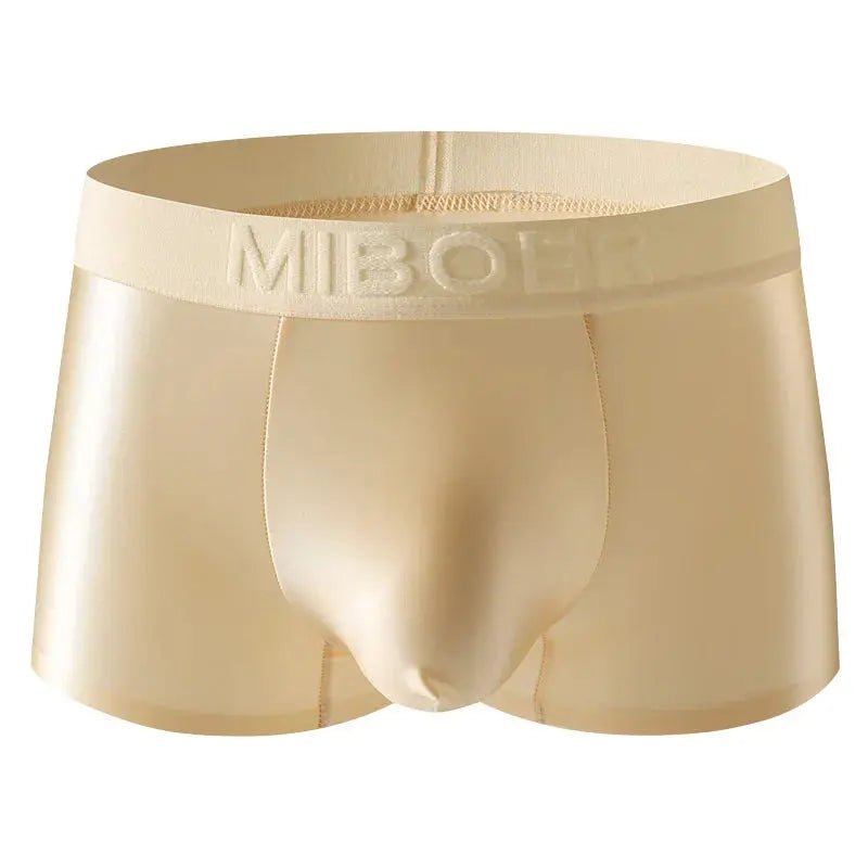 Ice Silk Seamless Boxer Briefs - WOWihte