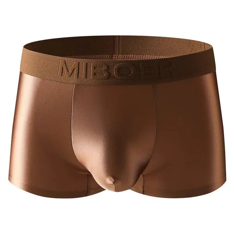 Ice Silk Seamless Boxer Briefs - WOWihte