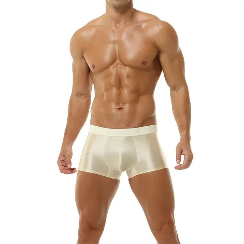 Ice Silk Seamless Boxer Briefs - WOWihte