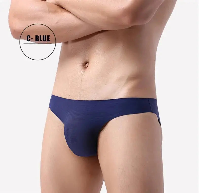 Ice Silk Traceless Low - Waist Briefs - WOWihte