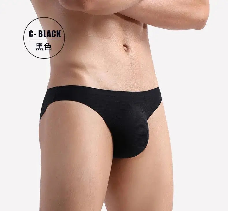 Ice Silk Traceless Low - Waist Briefs - WOWihte