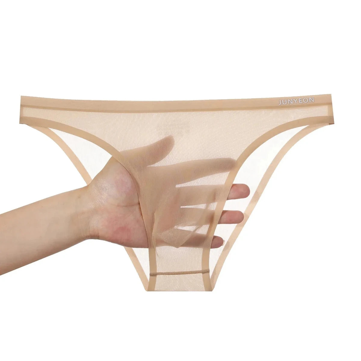 Ice Silk Transparent Triangle Briefs - WOWihte