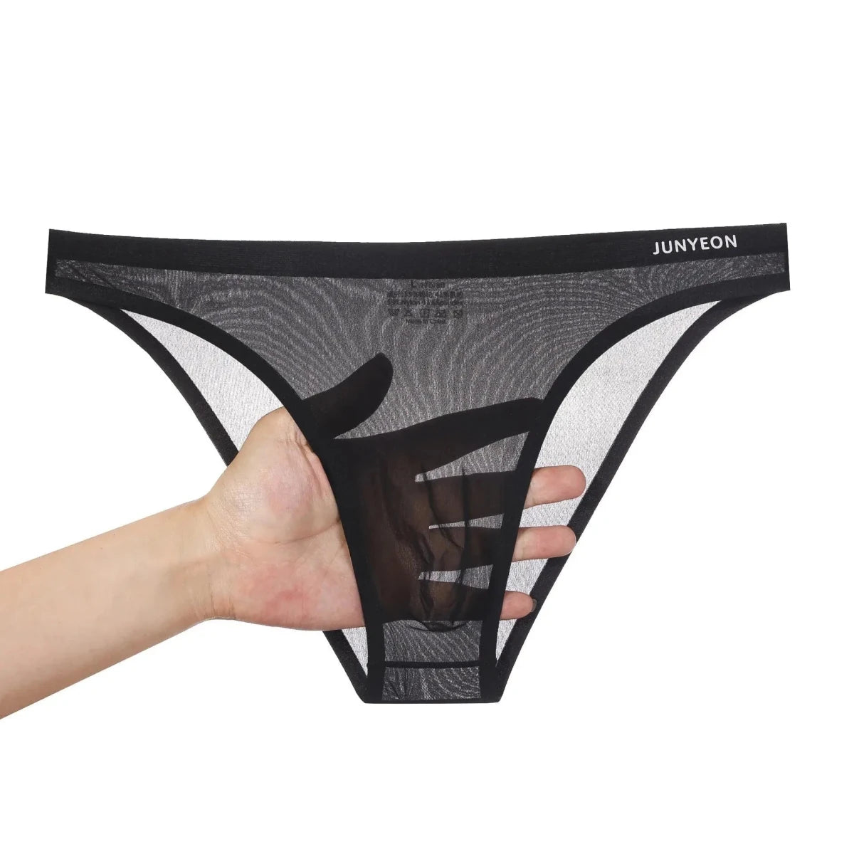 Ice Silk Transparent Triangle Briefs - WOWihte