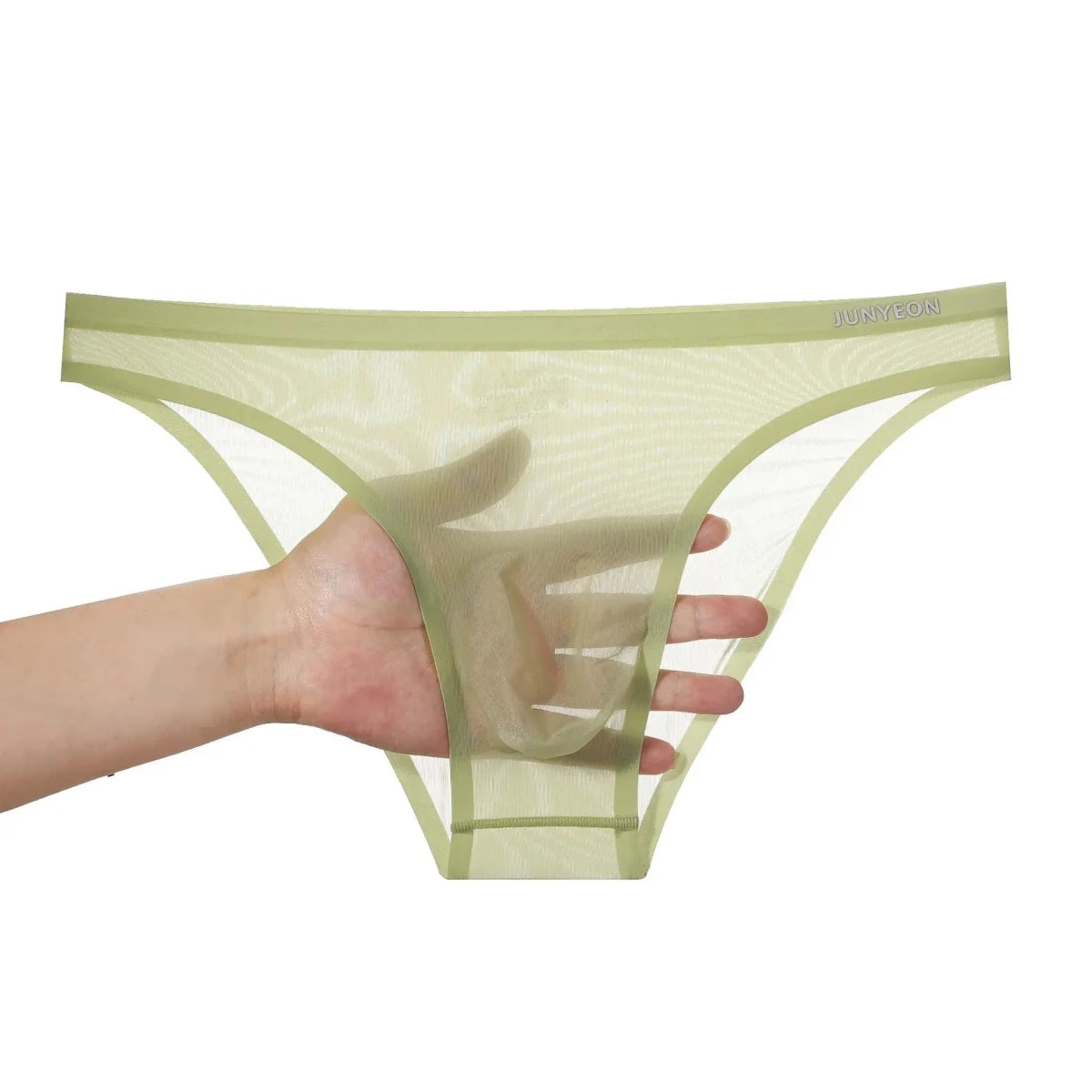 Ice Silk Transparent Triangle Briefs - WOWihte