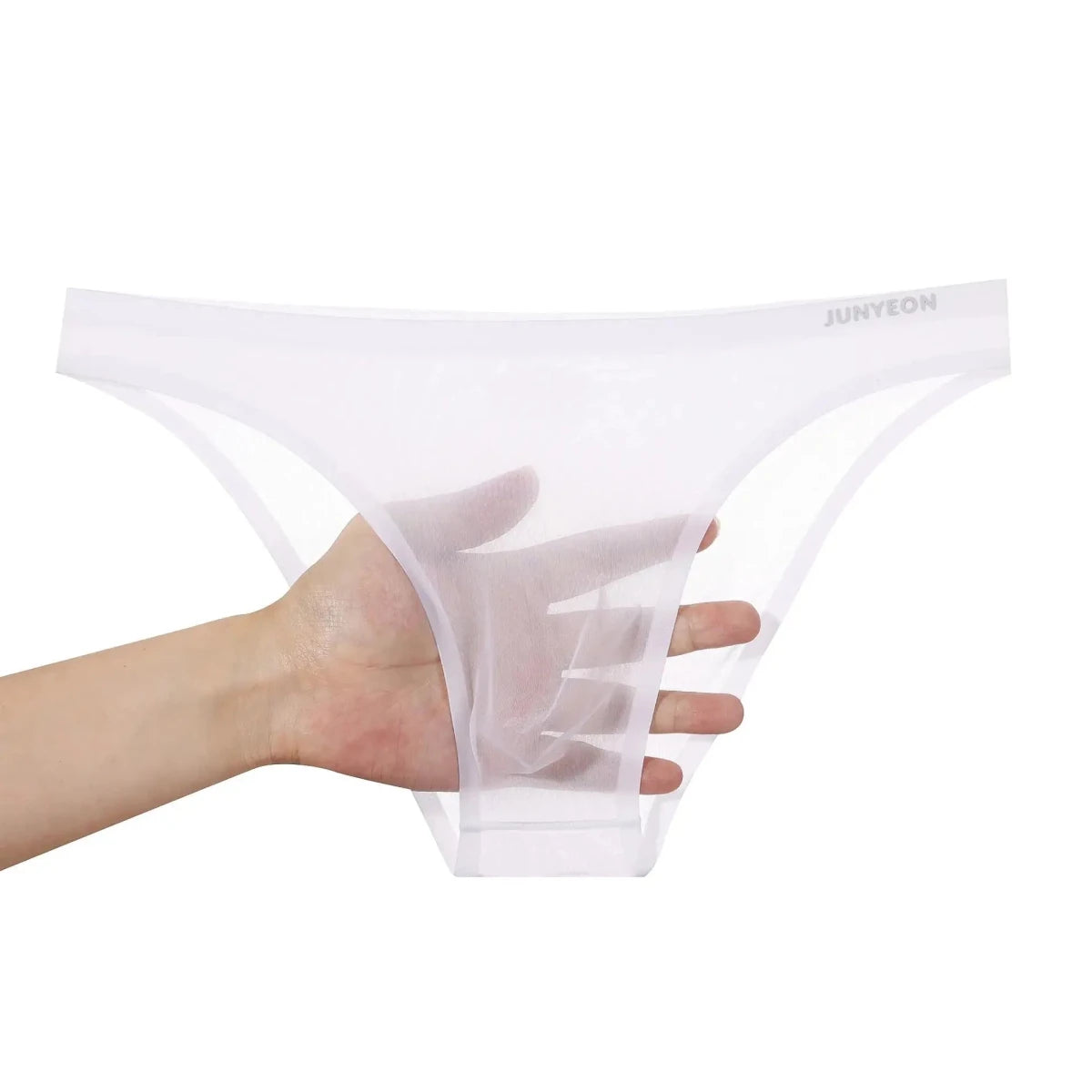 Ice Silk Transparent Triangle Briefs - WOWihte